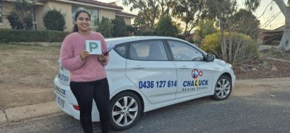 Chaluck Driving School social media image promoting driving lessons with a Nepali instructor in Tuggeranong, Canberra.